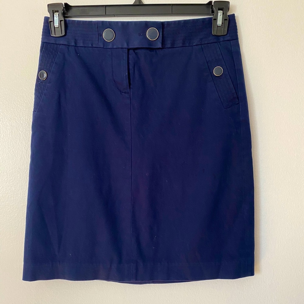 Navy blue sailor inspired pencil skirt